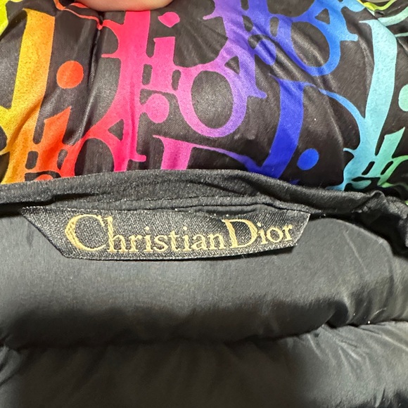 Y2K Style Christian Dior Kids Multicolor Logo Hooded Puffer Vest - Picture 4 of 5